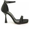Vegan Shoes Italy VSI ARI Sandali vegan eleganti neri punta squadrata tacco tallone chiuso Made in Italy