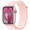 Apple Watch Series 9 GPS + Cellular Cassa 45mm in Alluminio Rosa con Cinturino Sport Loop Confetto