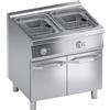 Ristoattrezzature Modello: 112844330022016,Friggitrice elettrica su mobile 15+15 lt 2 vasche 80x70x85h cm