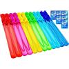 JOYIN Confezione da 12 Bacchette per Bolle Grandi da 37 cm per Bambini, Spade da Bolla con Ricarica concentrata di Soluzione per Bolle da 12 x 12 ml, riempitivi per Sacchetti per Feste, Confezione