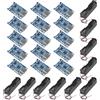 GTIWUNG 10 Pezzi Porta Batterie 18650, 1 × 3.7V 18650 Custodia per Batterie in Plastica con 1 Slot, 18650 Battery Clip Holder Case + 15 Pezzi Type-C USB 5V 1A 18650 Lithium Battery Charger Module