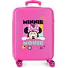 JOUMMA BAGS Disney Minnie Geometric Trolley ABS 55 cm 4 Ruote Fucsia