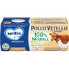 DANONE NUTRICIA SpA SOC.BEN. Mellin Omogeneizzato Pollo e Vitello con Verdure 2x80g - Alimento per Bambini Senza Glutine