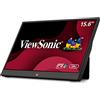 Viewsonic VA1655 Monitor portatile da 47 cm (16 pollici) (Full HD, pannello IPS, Mini-HDMI, 2x USB-C per Raspberry Pi/Xbox/PS4/PS5, altoparlanti) nero
