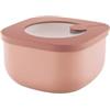 Guzzini - Kitchen Active Design, STORE&MORE BIO, Contenitore Ermetico Basso per Frigo/Freezer/Microonde (S) - Rosa Fiori di Pesco, 12,2 x 12,2 x h6,8 cm | 450cc - 170719251