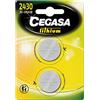 Cegasa CR2430 - Confezione 2 batterie pulsante litio, colore: verde