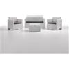 Bica Salotto Set Nebraska Bianco Salottino 4 Posti Arredo Giardino Lounge Set