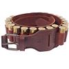VlaMiTex Cartuccera Calibro 12 per 22 Cartucce da Caccia in Pelle, Marrone/Nero (J7 Rosso - Marrone, L Taille 103-123)