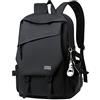 Balakaka Zaino Uomo 47x32x13cm, Leggero Grande Daypacks da Viaggio per Laptop da 15,6 pollici, Impermeabile Borsa Scuola Superiore Ragazza Ragazzo per Viaggio, Nero