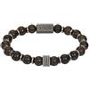 iXXXi Men Bracciale da uomo Perline Roan Gun Color | L, Groot, Acciaio inossidabile, Nessuna pietra preziosa