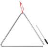 XDrum Triangolo con Bacchetta - Triangolo per Bambini e Educazione Musicale Precoce - Strumento a Percussione da 25 cm (10) con Bacchetta - Strumento Ritmico in Acciaio per Asilo