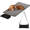 Cozlly Tappetino per Cani, Cuscino Cane Impermeabile Pieghevole, Tappetino per Animali Domestici da Esterno, Tappetino da Viaggio per Cani e Gatti, interni, esterni, campeggio, viaggi, 100 x 70cm,Nero