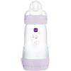 MAM - Biberon Easy Start Anti-Colica 2+ Mesi Flusso Medio (260 ml) Lilla - Riduce Coliche e Disagio del Bambino - Compatibile Con l'Allattamento Al Seno