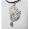 Dragon Drago in argento sterling massiccio con occhio di rubino naturale.
