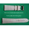 22 Mm Bracciale Alligatore Vero Bianco Perlaceo Attacco Rapido 18 Mm Alla Fibbia