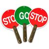 Liontouch - Set 3 Segnali Stop & Go, Rosso/Verde | età 3+ | 30 x 17 cm | Paletta Giocattolo a Due Facce in Gommapiuma Resistente | Ideale per Insegnare ai Bambini la Sicurezza Stradale e del Traffico