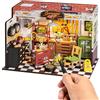ROBOTIME ROBOTIME Kit fai da te in miniatura, casa delle bambole in legno, kit di costruzione con LED per adulti e bambini, regalo di compleanno per vacanze
