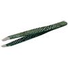 Tecniwork Pinzetta obliqua Green Snake TNS Cosmetics - in acciaio inox qualità professionale
