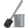 MR.SIGA Spazzola per WC e supporto, Spazzola water da muro, Scopettino bagno da parete, Grigio