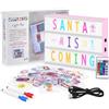 HOTUT Light Box Nero con 115 Lettere ed Emoji, 2 Pennarelli, Lavagna Luminosa con Lettere a Core con 16 Cambi di Colore con Telecomando,Scatola Scritte Luminose Idee Regalo per Casa Festa Compleanno