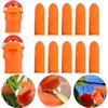 lalago 2 Pezzi Coltello Pollice, Coltello Dito in Silicone con 10 Protezioni per Le Dita in Silicone, Coltello Pollice Silicone, Coltello da Giardinaggio, Attrezzi Giardinaggio per Raccolta Ortaggi