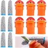 LALAGO 6 pezzi Coltello Pollice, Coltello Dito in Silicone con 6 Protezioni per Dita Antitaglio in HPPE, Coltello Pollice Silicone, Coltello da Giardinaggio, Attrezzi Giardinaggio per Raccolta Ortaggi