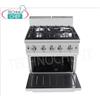 Technochef - CUCINA a GAS 4 FUOCHI su FORNO a GAS, Kw.42,5