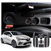 SHAOHAO tappetini per Renault Clio 4 BH/KH 2013-2018 Pad in Gomma tappetini Antiscivolo per Console Centrale Vassoio portabicchieri, Imbottitura per Cucitura Porta accessori clio 4 (Bianco)