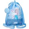 Disney Frozen Magic Ice Zaino per bambini, blu, realizzato in poliestere, spallacci regolabili per un comodo trasporto, vari scomparti, con portachiavi pompon blu, blu, Zaino sacco