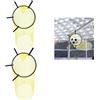 Zequech 2 pezzi Socket Top Bins Target Net, obiettivi di allenamento per porta da calcio, calci d'angolo pratica, calci liberi, tiri a lungo raggio, fibbia regolabile in corda, non facile da spostare