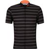 Odlo T-Shirt S/U Collar S/S Full Zip Stampa a Olio Essenziale, Nero/Grigio Graphite, M Uomo