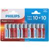 PHILIPS Batterie 20 x AA