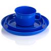 Kimmel 21-000-2005-5 - Servizio da tavola per bambini, composto da tazza, piattino e piattino, in plastica, colore: Blu