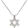 925 Argento Placcato Israele Judaica Stella David 2.5cm Ciondolo 45.7cm-50.8cm