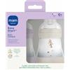 MAM 2 biberon Easy Start Anti-Colica 0+ mesi flusso lento (2 x 160 ml) lilla + sabbia - Biberon per ridurre le coliche e il disagio del bambino - Biberon per l'allattamento