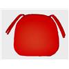 LI.G. SET DI 2 CUSCINI LI.GI. ZA411 CUSCINO SEDIA CUCINA SAGOMATO IN COTONE PANAMA VARI COLORI TINTA UNITA (Rosso)