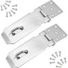 CEEYSEE 2 Pezzi Lucchetto Hasp in Acciaio Inox Heavy Duty Serratura Della Porta 4 Pollici Chiavistello Chiusura a Lucchetto con Viti Antifurto Latch Lock per Porte e Finestre (MK-180)