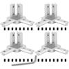 HYRYC Connettori Angolari a 3 Vie Serie 3030 Connettori per Staffa Angolare con Viti per 8mm T Slot Profilo di Estrusione in Alluminio 4Pcs (3030)