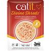 Catit Divine Shreds Cibo per gatti Premium, topping per cibo secco, con carne di pollo, tonno e carote, 1 confezione, 75 g