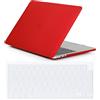 Se7enline Compatibile con MacBook Pro 2022 2021 da 14 Custodia rigida per laptop per MacBook Pro da 14 Nuovo modello A2442 M1 Pro/M1 Max e Skin per tastiera (layout UK), rosso