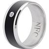 01 Smart Ring, Smart Ring Multifunzione Anello Senza Carica per la Protezione della Privacy Personale per Il Telefono Cellulare(size13)