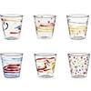 GALBIATI MILANO Carnival 6 Bicchieri da Liquore Assortiti