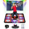 Acelufly Tappetino da Ballo Singolo per TV, Elettronico con Controller Wireless, Antiscivolo per Bambini Adulti Regali per Ragazzi e Ragazze (Nero Rosso)