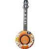 W WIDMANN MILANO Party Fashion - Banjo gonfiabile, 100 cm, chitarra, musicista, cantante, flower power, accessorio hippy