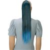 CAISHA 60cm Posticcio Per Capelli Hailey Con 2 Nastri Coda Di Cavallo Voluminoso Capelli Finti Liscio Nero Azzurro Mix HCB5