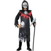 SMIFFYS Costume Triste Mietitore deluxe, Abito con teschio, petto e maschera in EVA