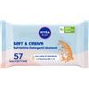 Nivea Baby Salviettine Detergenti Idratanti Soft & Cream 57 Pezzi Salviette Neonato Detergenti