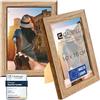 CABBEL confezione doppia (set di 2) cornice per foto 10x15 cm, Rovere, robusta cornice in legno MDF, plexiglass