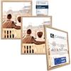 CABBEL confezione da tre (3 pezzi) cornici 40x50 cm in legno MDF Rovere con plexiglass infrangibile/Moderno