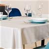 Flowen Tovaglia Elegante 140x180 Rettangolare Grigia Cotone Satin Tovaglie Copri Tavolo da Interno Elegante per Occasioni Natale Festività da Tavola Giardino Esterno